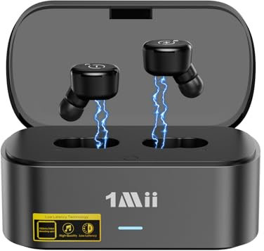 1Mii Cuffie per TV senza Fili, Auricolari Wireless TV con Base di Ricarica e Trasmettitore per Anziani, Volume Elevato, Plug and Play per TV con Uscita Ottica/AUX 3,5 mm/RCA, Bypass della Soundbar