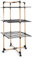Meisterhome® Extra großer und Stabiler Wäscheständer Turm mit Rollen - Wäscheturm - Turmwäscheständer - Standtrockner - Schwarz - für drinnen und draußen - 30m Trockenleinenlänge