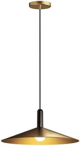 Lámpara colgante de platillo volante de latón | Lámpara colgante moderna para comedor | Lámpara colgante para sala de estar | Lámpara de dormitorio | Lámpara de araña ajustable de oro negro con base