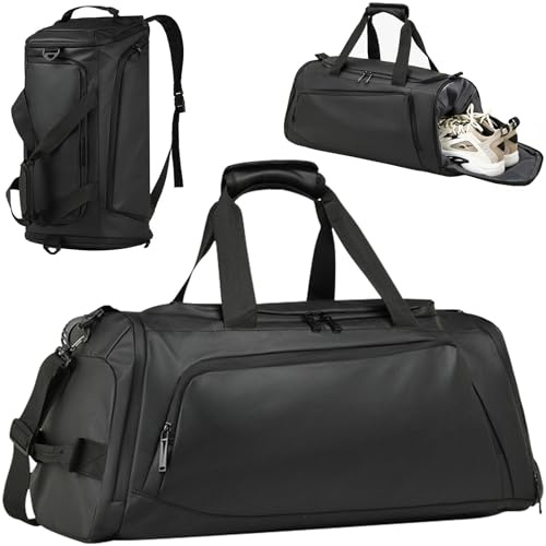 Ogetok 32L Große Sporttasche Sport Duffle Rucksack für Herren Damen, Wasserabweisende Fitness Sport Tragetaschen Workout Sporttasche, Reisewochenende Übernachtung Tragetasche mit Schuh- und Nassfach