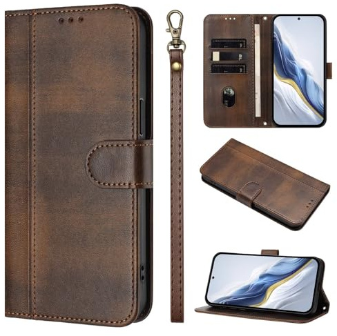 Coque pour Nokia G22,Etui Coque Clapet à Rabat Portefeuille Cuir avec Porte Carte Magnétique Case Housse Protection Cover Étui pour Nokia G22,Brun