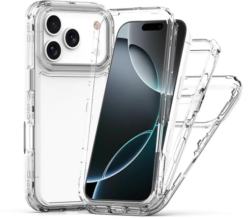 Wigento Für Apple iPhone 17 Pro TPU/Acryl Hybrid Handy Schutz Hülle Cover Transparent