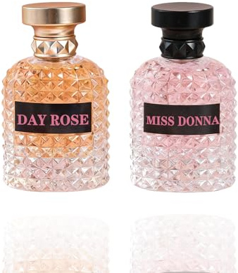 Eau de toilette pour femme, 2 pièces parfum floral et fruité pour femme élégante combinaison de citron, rose et iris, parfum séduisant, longue durée, 50 ml
