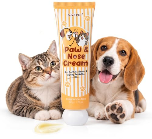 Pfotenbalsam Hund 50 g für trockene & rissige Pfoten – schnell einziehend | Pfotenpflege für Hunde & Katzen – Bio-Sheabutter, parfumfrei, vegan, ohne Tierversuche, für Pfoten & Nase, nicht fettend