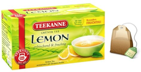 Pompadour | Teekanne | Tè Verde Aroma Limone | Tè Verde Gusto Piacevole Delicato e Aroma di Fresco Limone - 20 Filtri (35 Gr)
