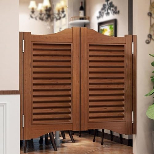 Porta in legno per ingresso, mezza porta con cerniere, divisorio oscillante per scale, lavanderia, bar (90 cm x 90 cm)