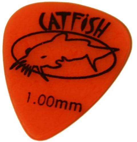 Catfish Texacs Plektrum / 12er Set / 1.00 mm Nylon / matt & griffig / rot