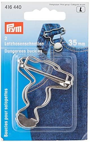 Prym - Prym Silber (35mm) Latzhosenschnallen - 2 Stücke