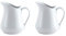 HIC Pot à lait avec poignée en porcelaine blanche, Blanc., 4 Ounce, Set/2