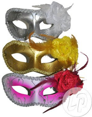 Fiesta Palace - masque loup avec rose