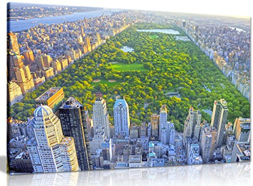 New York Central Park Canvas Wall Art Picture Print (12x8in)