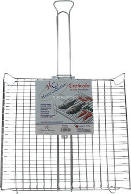 Griglia barbecue, Graticola, Leggera, a conchiglia, acciaio,40x45