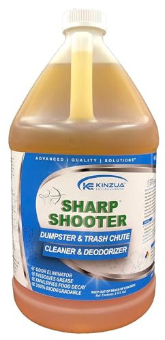 Sharpshooter, Heavy-Duty Trash Can Odor Eliminator & Degreaser, Garbage Surface Cleaner and Deodorizer Foam, Professional-Grade, Fresh Citrus Scent (3.79 Liters (Pack of 1))