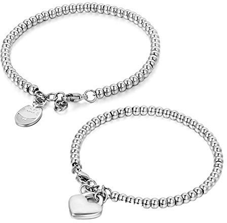 JewelryWe Kostenlose Gravur für Herren und Damen, Paare, Edelstahl, Kreuz-Anhänger, Weihnachtsgeschenk, Glas, Edelstahl, Keramik, Holz, Edelstein