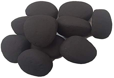 10 piedras de cerámica de repuesto negras para fuego de gas/biocombustible, 10/20/30