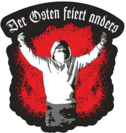 Spaß Kostet Aufkleber Der Osten feiert Anders (Wetterfest)