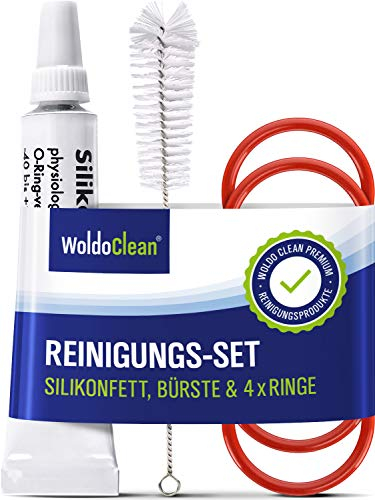 Kaffeevollautomaten Pflegeset für Siemens EQ3 EQ5 EQ6 EQ7 EQ8 EQ9 Dichtungen, Fett, Reinigungsbürste