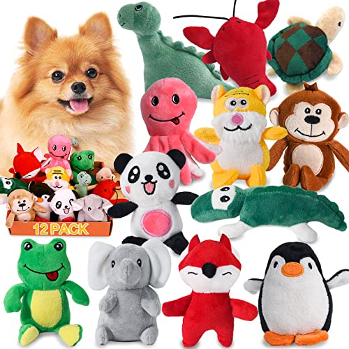 Legend Sandy Squeaky Welpen Spielzeug, geeignet für kleine und mittlere Hunde, gefüllt mit losen Welpen Spielzeug, ausgestattet mit 12 Plüsch Hundespielzeug Sets, geeignet für Welpen Zahnen.