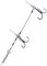 Major Fish Pike Rig Hecht Softbait System Stinger mit Schraube Black Nickel - Größe 1/0