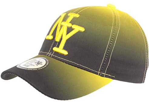 Hip Hop Honour NY Cap gelb und schwarz, Klasse und Trend Baseball Renbo – Unisex Gr. Einheitsgröße, gelb