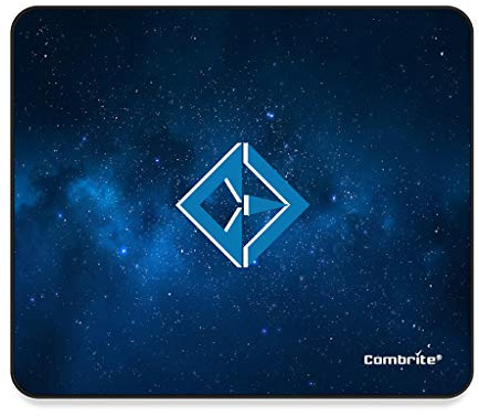 Combrite Galaxy Mouse Mat, Size Large: 30cm x 25cm, Stitched Edges, Precise Cloth Surface, Textured Gaming Mouse Pad, Nonslip Natural Rubber Anti-slip Base Mousepad