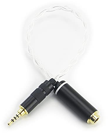 HansnBy 2.5mm Trrs Balanced Male to 4.4mm Balanced Female Headphone Audio Adapter Cable