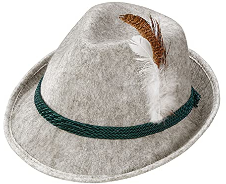 W WIDMANN MILANO Party Fashion 11761 - Cappello bavarese con piuma per bambini, cappello tradizionale in costume, festa della birra, festa popolare, fiera della chiesa