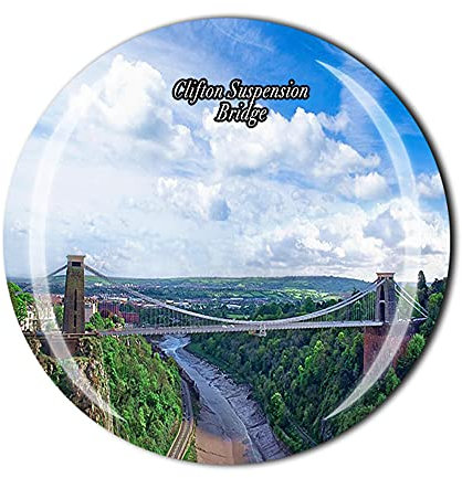 Clifton Kühlschrankmagnet mit Brücke und Bristol England, Souvenir, Geschenk, Kristall-Magnetaufkleber