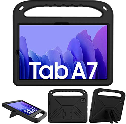 GOZOPO Funda Infantil para Samsung Galaxy Tab A7 10.4 (2020), SM-T500/T505/T507 10.4 Pulgadas, Niños Funda Ultraligera, Resistente a los Golpes - Negro