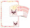 Briefpapier-Set Katze für Kinder Mädchen Briefblock liniert mit Umschlägen Umschlag (Block A4 mit 25 Blätter + 15 Umschläge)