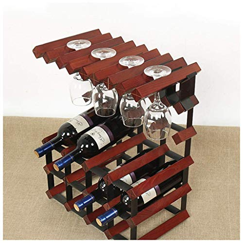 YGCBL Weinregal Mehrschichtiges Hängendes Becher-Weinregal - Trockengestell, Weinflaschen-Organizer Für Die Küchenbar Zu Hause, Multifunktions-Display-Rack,Rot,41,7X23,5X51,2Cm