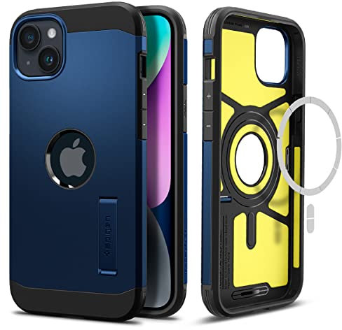 Spigen Tough Armor MagFit Case for iPhone 14 Plus, Compatible with MagSafe Accessories - Navy Blue