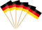 AhfuLife 200 Stück Deutschland Zahnstocher Flaggen, Deutsche Deko Fahne Klein Mini Zahnstocher Deutschland Fähnchen für EM Euro Eurovision WM Cupcake Topper Toothpick Cocktail Party Pub Deko