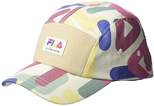 FILA Unisex Kinder Takeo Dragster Baseballkappe, Antique White Letter AOP, OneSize