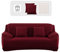Lydevo Housse de Canapé 4 Place Housse Canapé Extensible avec Accoudoir avec 2 Housses de Coussin Couverture de Canapé Élastique Universelle Antidérapante Revêtement de Canapé(4 Places,Bordeaux)