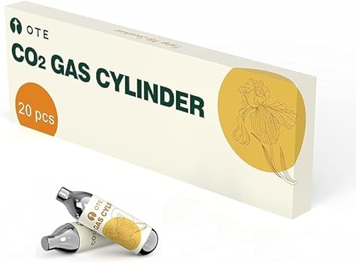 OTE CO2 Soda Chargers 40 Stück - 8 Gramm CO2 Kartuschen passend für viele Wassersprudler, Sirup, Soda-Mixgetränke und Cocktails ganz Easy