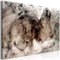 decomonkey Bilder Löwe Afrika 120x80 cm 1 Teilig Leinwandbilder Bild auf Leinwand Vlies Wandbild Kunstdruck Wanddeko Wand Wohnzimmer Wanddekoration Deko Tiere Wildlife Natur Grau