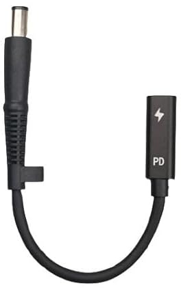 CoreParts Conversion Cable for HP Convert USB-C to 7.4 * 5.0mm, USB-C TO HP ADAPTER (Convert USB-C to 7.4 * 5.0mm Connects all HP Laptop that require 7.4 * 5.0mm to USB-C Chargers - Upto 100Watt)