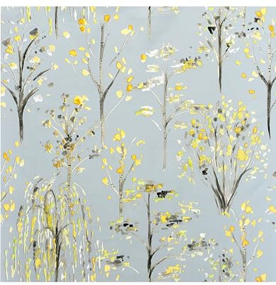 Arthouse Watercolour Tree Grey/Ochre Wallpaper 909503