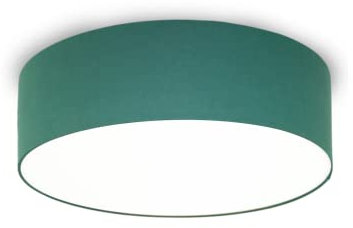youngDECO® MINI Deckenlampe Grün Ø28 cm - Deckenleuchte Rund 2 x E27 - Baumwollstoff Lampenschirm - Lampe Schlafzimmer, Wohnzimmer, Kinderzimmer und Küche (Ohne Glühbirne)
