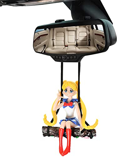 simyron Cartoon Autoornamente Car Hanging Ornament Cartoon Car Hanging Ornament Auto Dekoration Anime Cartoon Figur für Rückspiegel hängend Auto Interieur Zubehör