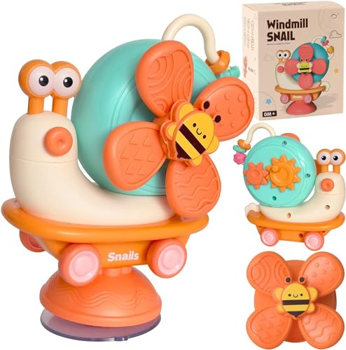 lakigoes Hochstuhl Saugnapf Spielzeug ab 6-12 Monate Motorikspielzeug Montessori Sensorik Geschenk Badespielzeug Baby Lernspielzeug für Jungen Mädchen Kleinkind Neugeborenen Geburtstag Geschenk