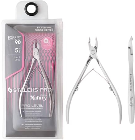 STALEKS PRO by Natury Nails® Pinza professionale per cuticole 5 mm. Acciaio inossidabile. Expert 90-5