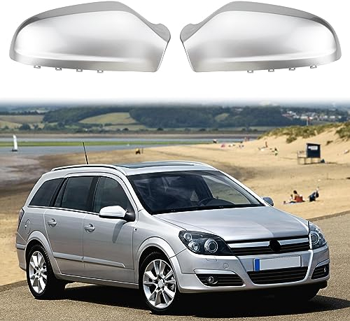 Opaltool Door Wing Mirror Cover Fit for Opel Vauxhall Astra H MK5 2004 2005 2006 2007 2008 2009, Car Rearview Mirror Shells Side Wing Mirror Cover Cap