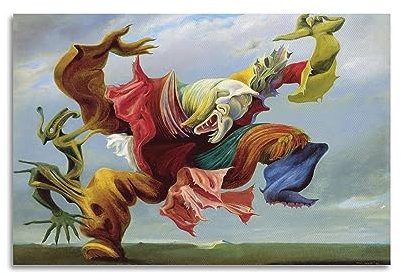DryNda Max Ernst Poster The Throwing-Down Lizard Kunstwerke Bild Druck Wandkunst Malerei Leinwand Geschenk Dekor Häuser Dekorativ 20 x 30 cm