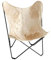 Sor pampa grill BKF Butterfly Chair Vintage | Premium Rindsleder Bezug | Handgefertigt in Argentinien | Sessel Couch (Beige)