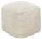 Pouf Baumwolle beige/hellbeige 45x45x45 cm Sitzhocker quadratisch Joara