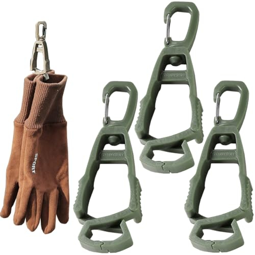 Haojiaho 3 Stück Handschuh Clips - 360° Drehbar, Halter und Grabber für Arbeitshandschuhe, Hochfest mit Verlustverhinderung - Auch für Handtücher und Hüte