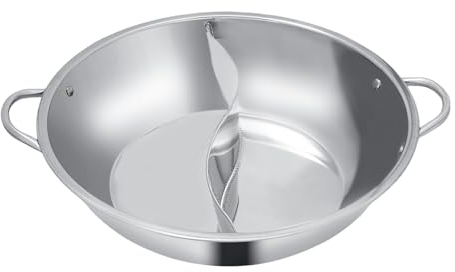 Hot Pot - Pentola per mandarino, 4 l, in acciaio inox, per fornelli a gas, a induzione, a onde luminose, fornelli elettrici in ceramica, elettrici