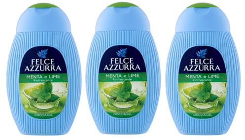 3x Felce Azzurra Menta e Lime Rinfrescante Gel da Doccia - Doccia Gel Bagnoschiuma 250ml